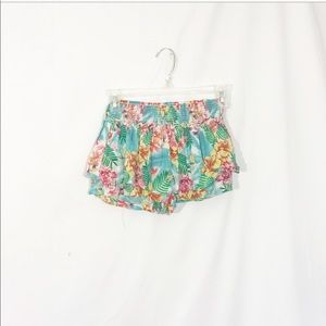 NWOT TURQUOISE FLORAL SKORT